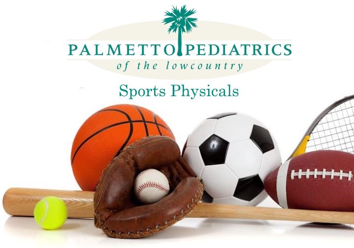 Sports physicals provided by Palmetto Pediatrics of the Lowcountry.